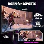 34 Inch Curved Gaming Monitor 4K, (3440x1440) 165Hz Ultrawide Computer Monitor, HDR, 1500R, 125% sRGB, DCI-P3 92%, HDMI/DP and Built-in Speaker Support Wall- Black - Image 5