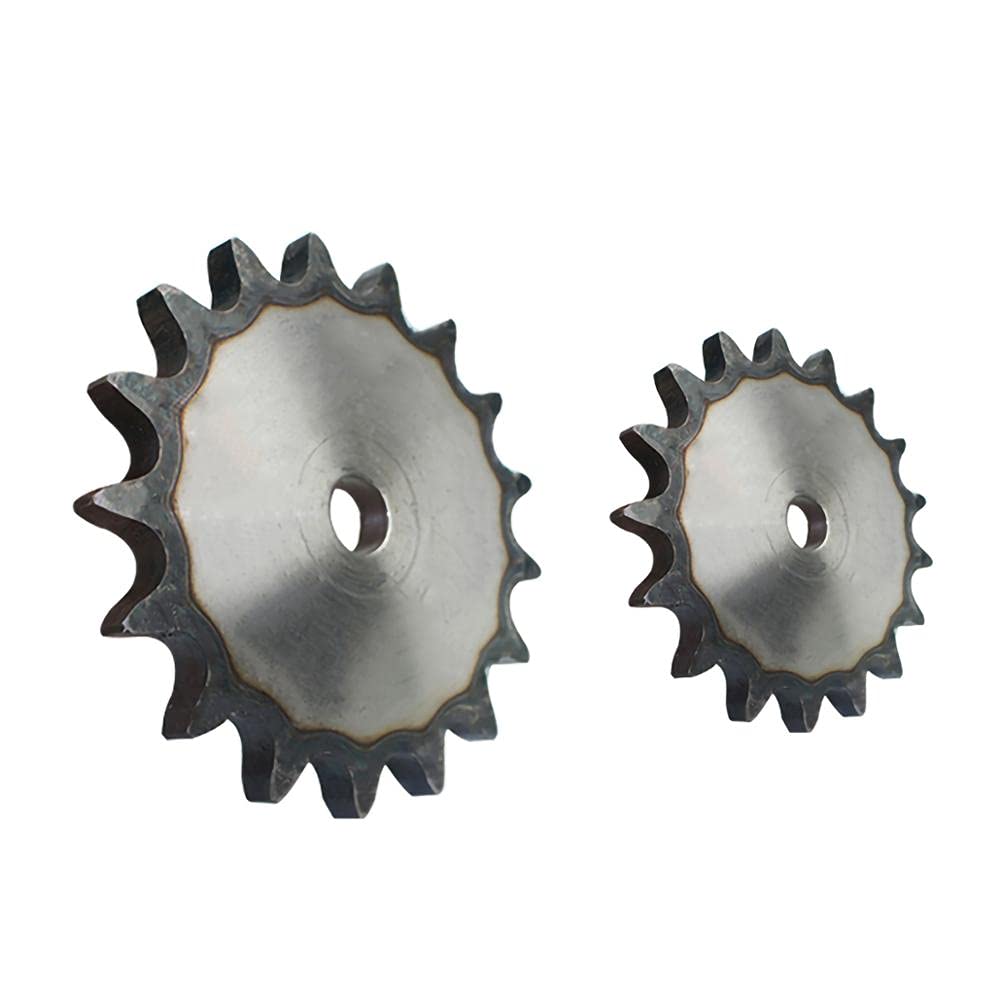 Piñón para cadena de rodillos dentada, Engranaje de cadena rodillos industrial, piñón plano transmisión por acero A3, 12A, paso 10-25T, 19,05mm(20 Teeth)