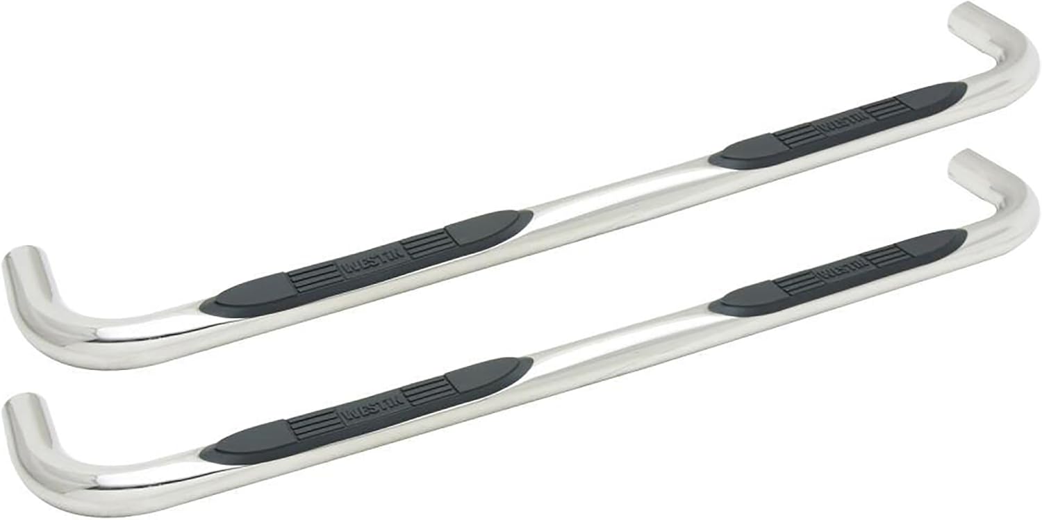 Westin 23-2350 E-Series 3 Round Nerf Bars fits 2004-2008 F150 SuperCab (Exc Heritage) Polished Pair