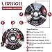 Longgo Front Wheel Bearing and Hub Assembly AWD (2 Pack) with ABS & 6 Lug for Cadillac Escalade/Chevrolet Avalanche, Silverado, Suburban, Tahoe/GMC Siera, Yukon