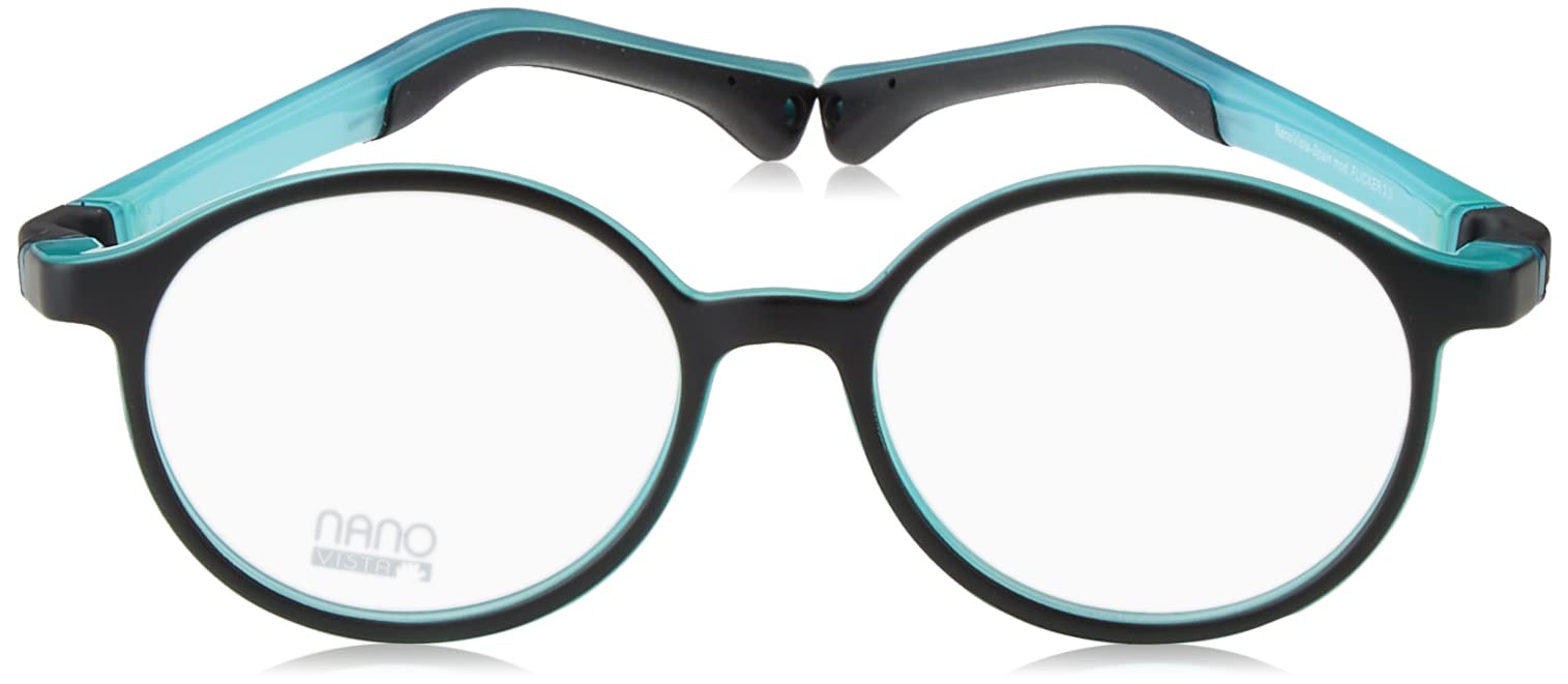 GAFAS NANO GLOW - FLICKER 3 0_6-8 AÑOS C: BICOLOR NEGRO MATE/AZUL GLOW/46x14x132 Cura della persona e salute