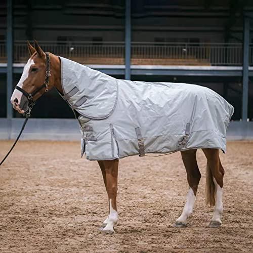 Couverture de cheval de qualité supérieure Winter Poly Blanket grise de 165cm - 2