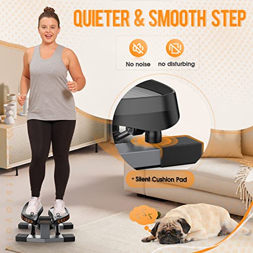 Sportsroyals Twist Stepper, Stair Stepper for Exercises-Mini Stepper with Resistance Bands and 400lbs Weight Capacity - Thumbnail 6