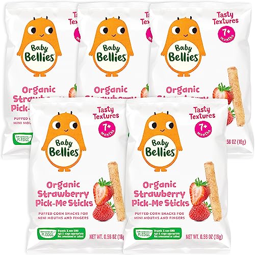 Little Bellies Organic Strawberry Pick-Me Sticks, Baby Snack, (Pack Of 5) #TOP21