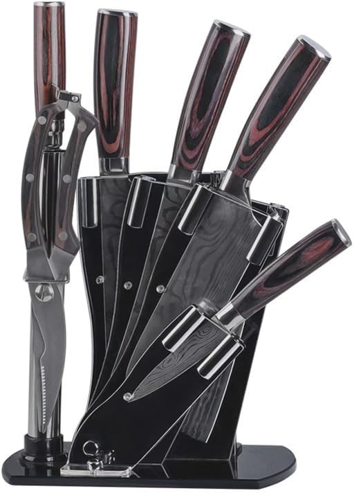 Set Cuchillos Cocina 7 Piezas Acero Inoxidable Con Soporte miniatura 1