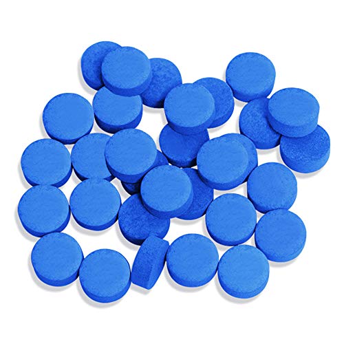 Kulannder 30 Pcs Pool Cue Tips 12Mm Billiard Cue Stick Replacement Tips With Clear Box For Snooker Pool Cues (Blue Cue Tips) #TOP3