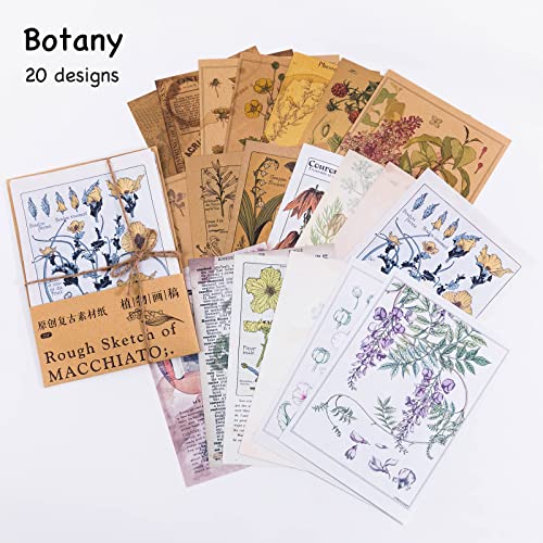 Lakoart 120 Sheets Vintage Ephemera Paper Pack For Junk Journal Kits Art Journaling Background Scrapbook Embellishments Aesthetic Room Decor Wall Art Craft Projects Collage Mixed Media Notebooks #TOP3