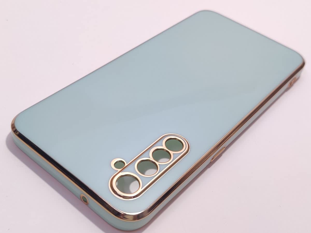 Realme XT Back Cover | Gold Electroplating Chrome | Raised Edges | Super Soft-Touch | Glossy Case for Realme XT (Green)