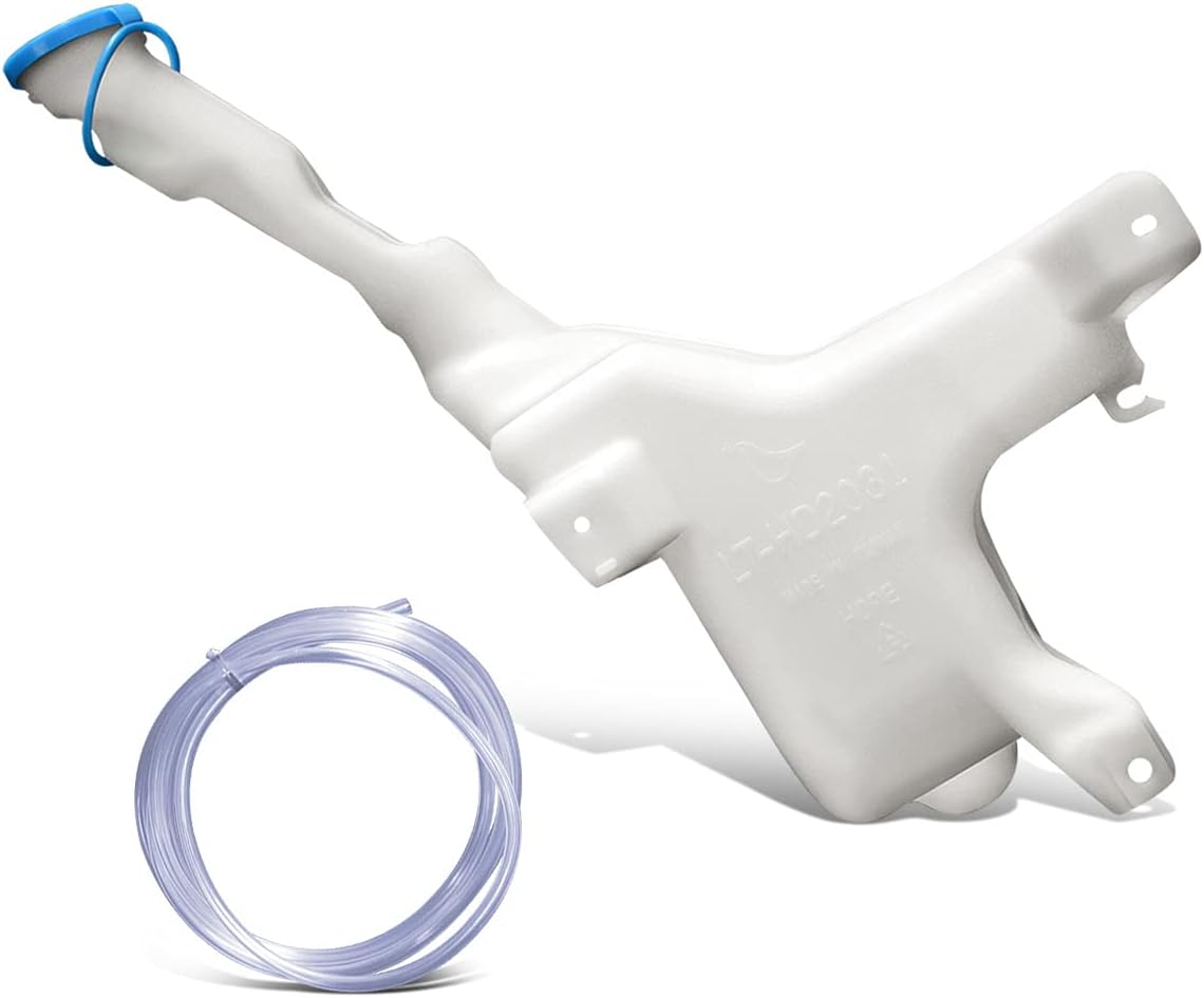 Auto Dynasty HO1288110 Factory Style Car Windshield Washer Reservoir Tank - Reservoir Cap | Washer Fluid Pump - Compatible with Honda Civic USA Canda Sedan Coupe Model 01-05, White