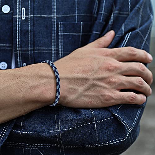 Jendear Shine Braided Rope Bracelet For Men, Plaid Pattern Hand Braided Adjustable Nylon Bracelet, Birthday Friendship Gift For Men. #TOP4
