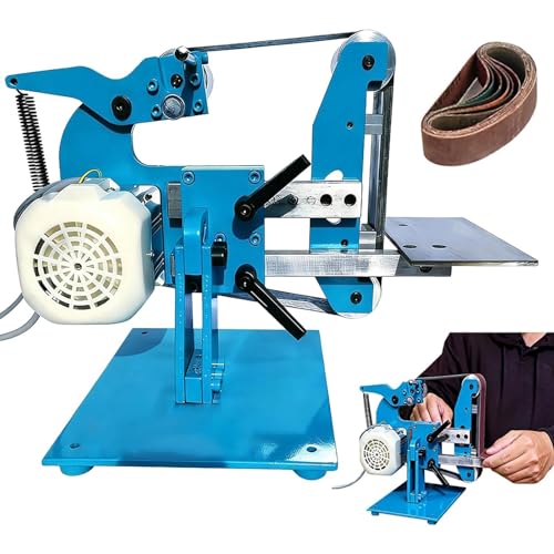 DDZJTPP Lijadora De Banda Eléctrica, Amoladora De Banco 1100w, Motor Sin Escobillas, 915x50mm, Uso Dual Vertical Y Horizontal, Pulir Afilar Lijar para Trabajos De Metal Y Madera con 5 Bandas