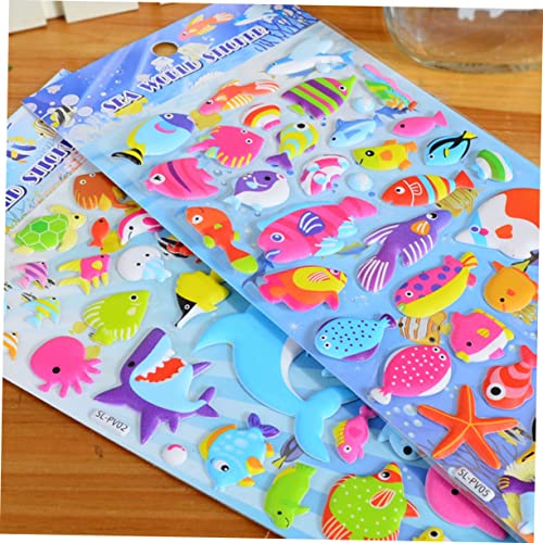 Totority 6Pcs Adesivos De Animais Para Crianças Adesivos 3D Adesivos De Animais Do Oceano Adesivos D