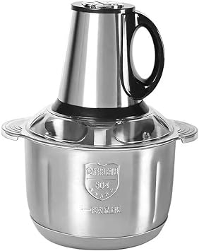 Food Chopper Electric, Food Processor with 5L Stainless Steel Bowl, Stainless Steel Blades for Meat, Vegetable, Onion and Garlic, 3-Speed Blender Grinder, 350W