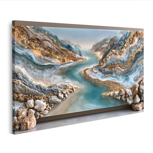 Image sur toile islandburner pour salon chaleureux au design abstrait