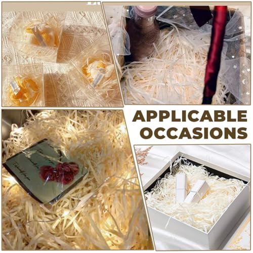 Raffia Geschreddertes Papier, 100g Geschreddertes Papier, Geschreddertes Papier Füllmaterial Für Pakete, Für DIY Party Hamper Füllung und Geschenkverpackung für Geschenkbox Dekorations