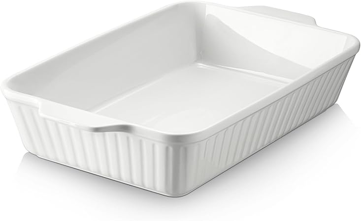 DOWAN Casserole Dish, 9x13 Ceramic Baking Dish, Large Lasagna Pan