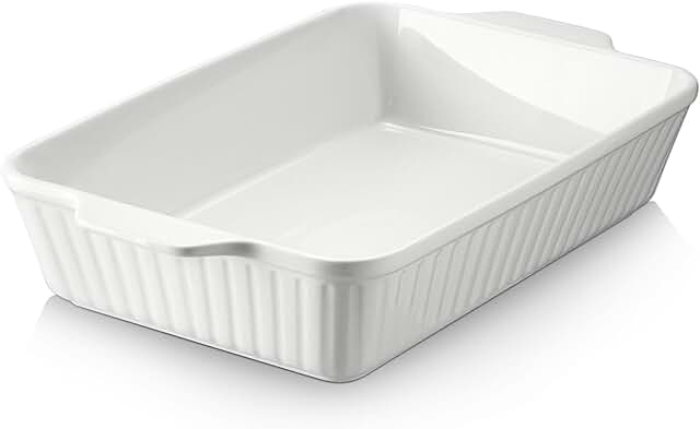 DOWAN Casserole Dish, 9x13 Ceramic Baking Dish, Large Lasagna Pan Deep f...