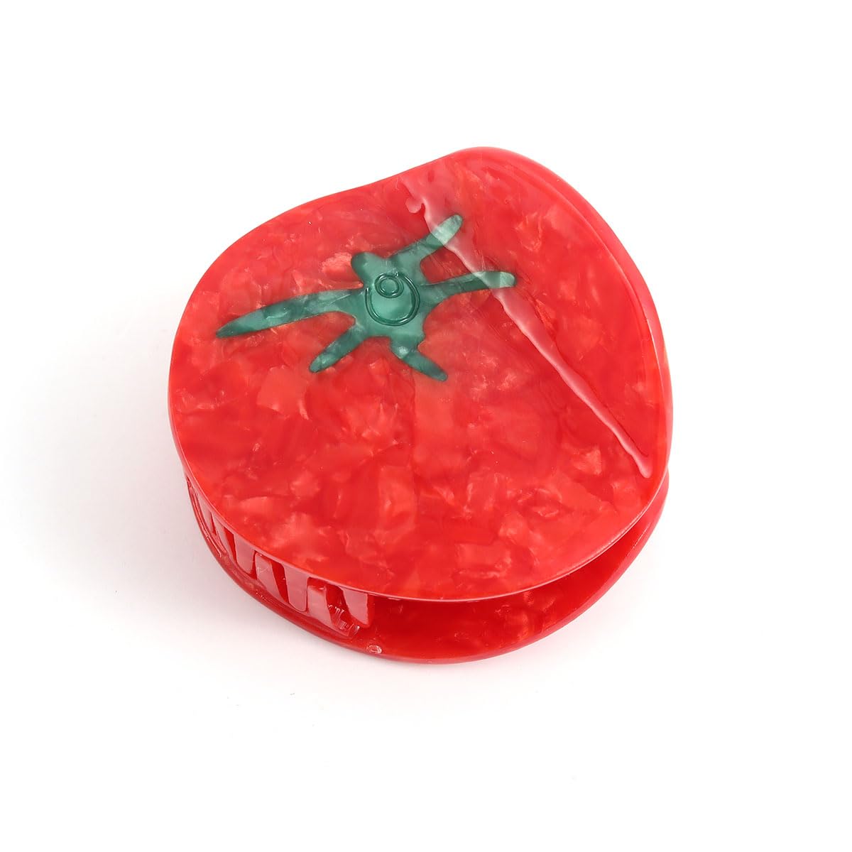 PERSONFUN Tomato Hair Claw Novelty Red Acetate Hair Clip Personalised Gift for Women & Girls