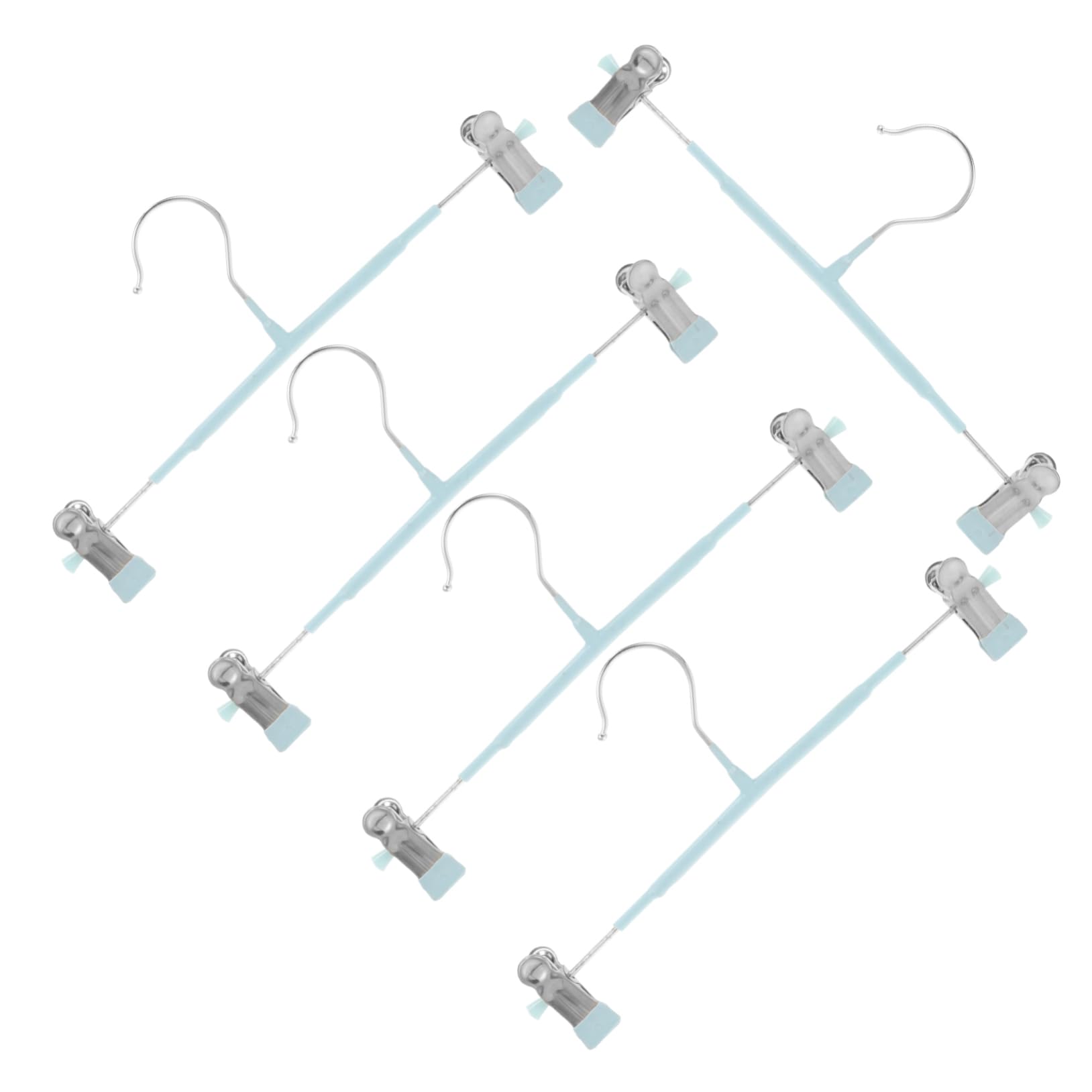 Wakauto Multi-Purpose Pants Hangers 5-Piece Set Double Steel Clamping Hangers Space Saving