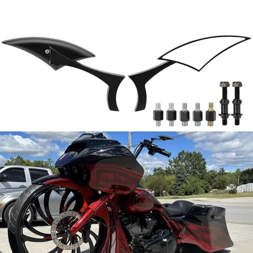 RIDLOG Motorcycle Blade Rear view Mirror 360 Degree 8mm/10mm Motorcycle