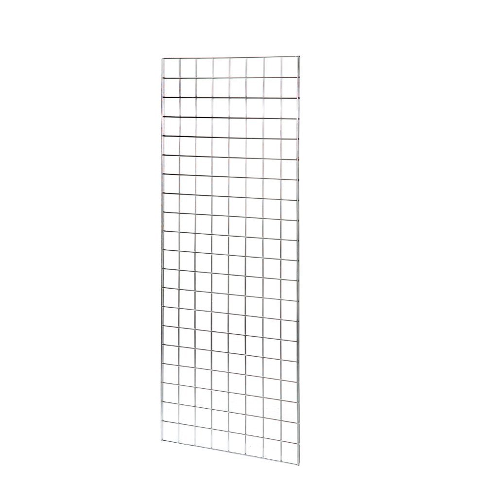 Full Chrome Super Heavy Duty Grid Mesh Wall Mesh Display Wall Panel Retail Shop Display-5ft High x 2ft Wide-1 Panel