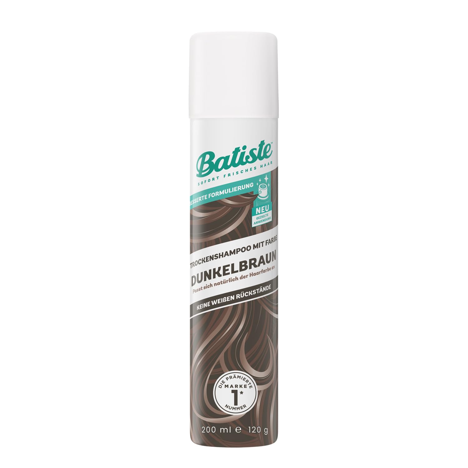 Batiste Trockenshampoo für dunkles Haar 200 ml, Dry Shampoo zum Auffrischen und Stylen, Haarpflege Spray mit einem Hauch von Farbe, Ohne Rückstände, Ohne Ausspülen, Haarstyling mit Farbeffekt