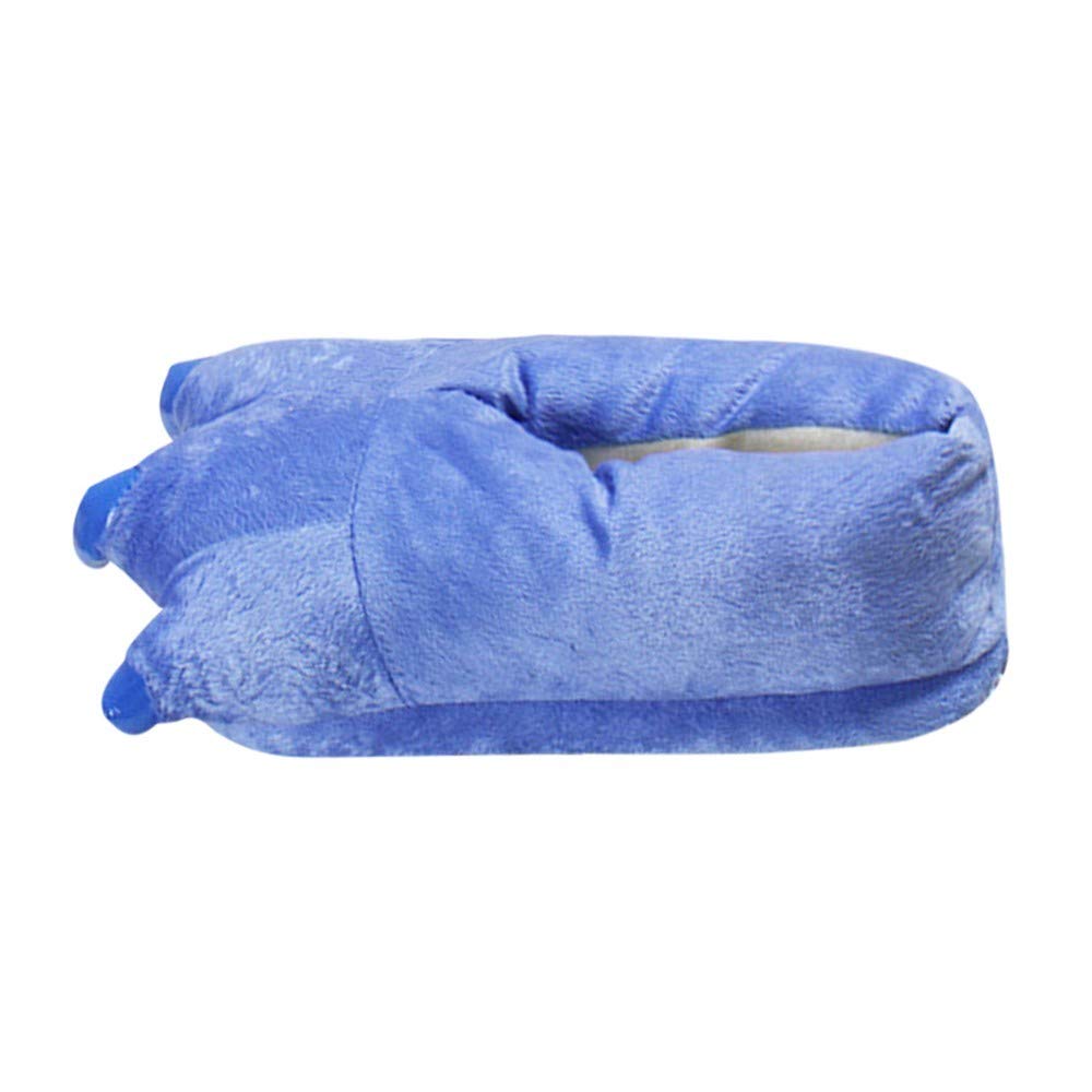 HUHU833 Adult Men Women Kid Baby Boys Girls Winter Warm Indoor Slippers - Funny Animal Paw Monster Claw Shoes (Women:UK:3.5-6, Blue)