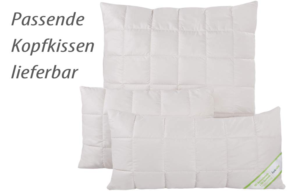 franknatur Bettdecke 140x200 Ganzjahresdecke Bio Schurwolle Natalia | Schafwolldecke aus 100% Bio Merinowolle, Bezug 100% Bio Baumwolle, temperaturausgleichend, atmungsaktiv, waschbar, Oeko-TEX