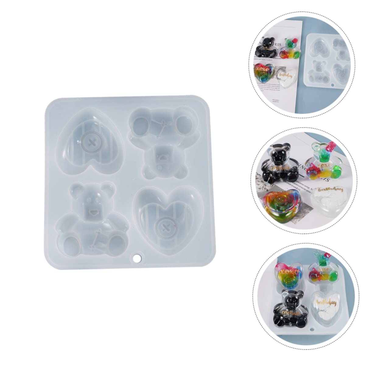SHINEOFI 3piezas Molde De De para Decoración De Pasteles y Manualidades Molde De Epóxica y Chocolate para Creaciones