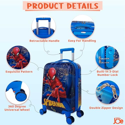 Image of JUNIOR JOE 20 Inch Kids Suitcase with 4 Wheel Travel Trolley Bag (4 Day Trip) (DESIGN-10, 20 INCH)