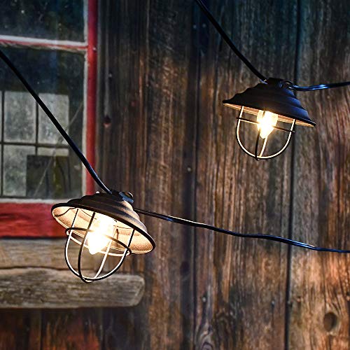 Lumabase Electric Café String Lights With 10 Bronze Metal Shades #TOP3