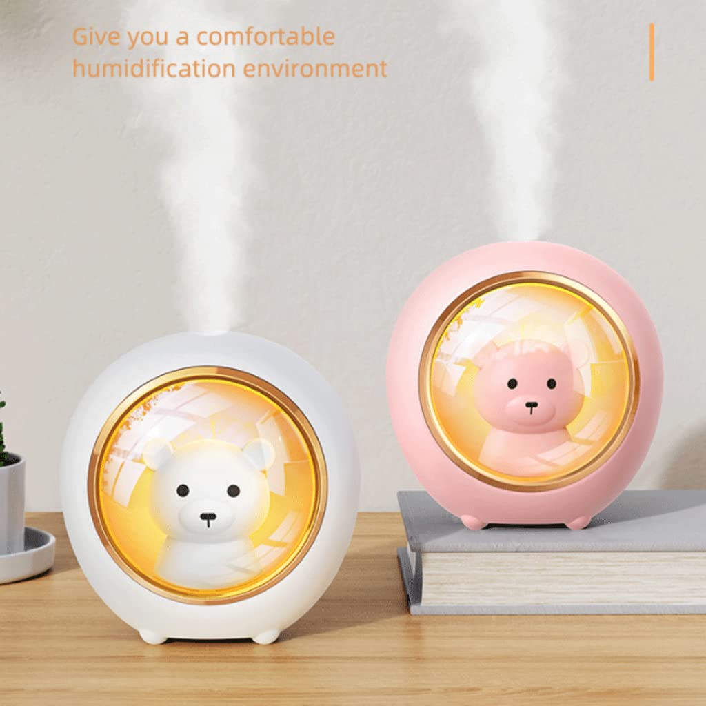 Ulepszony Leuke kleine etherische olie-diffuser met ruimtecapsule-decoratie, creatieve thuis dempen slaapkamer USB draagbare luchtbevochtiger, nachtlampje Zrelaksować się