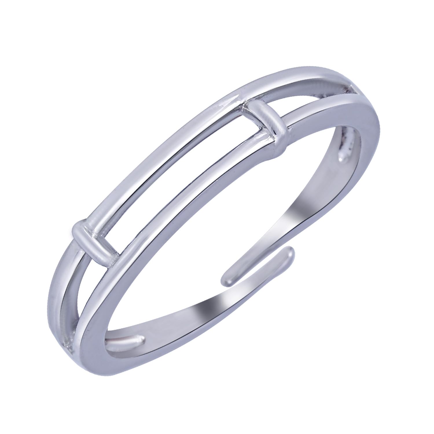the marketvilla Pure 925 Silver Rings for Men - Adjustable Finger Ring for Men, Sterling Silver Ring for Boys, Chandi ki Anguthi Stylish Band-picture-33