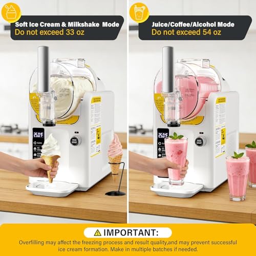 Image of Ice Cream Machine Frozen Drink Maker, Slushie Machine for Home - Slushy Machine Maker No Ice Needed Self Cleaning, 5 Preset for Soft Serve Ice Cream, Slushie, Margarita, Frappes, Milkshake