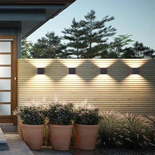 Image of JACKAL 12 Watt Warm White LED Outdoor Wall Lights, Gate Lights Waterproof (2 Ways) - Fancy Exterior Wall Mounted Light, Wall Lamp | IP65 Grade Waterproof Aluminium Body - 6 Months Warranty