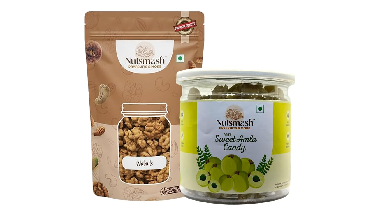Nutsmash Healthy Dehydrated Fruits Combo of Sweet Amla Candy 200G & Blueberry-200G-image-25