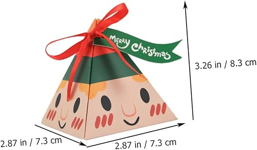 Miniatura 6 de BESTOYARD 48 Pcs Triangle Candy Carton Stocking Stuffers Santa Gift Bags Stocking Stuffer Treats Xmas Party Favors Bag Stocking Stuffer Gifts Candy