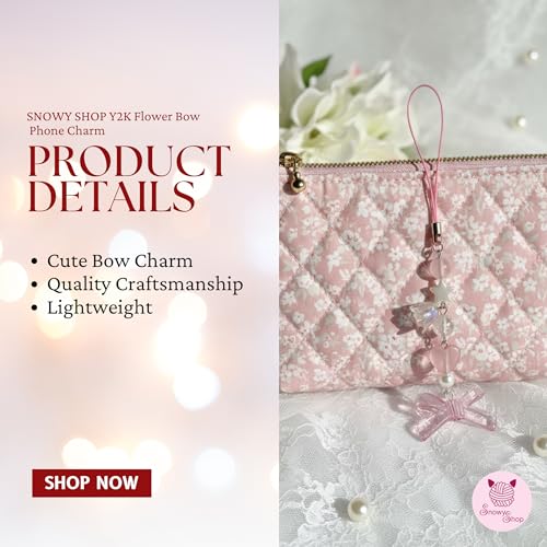 Image of SNOWY SHOP Korean Silver Bow Phone Charm - Cute Heart & Starfish Pendant | Aesthetic Korean Mobile Chain, Bag Hanging & Keychain Jewelry for Girls & Women