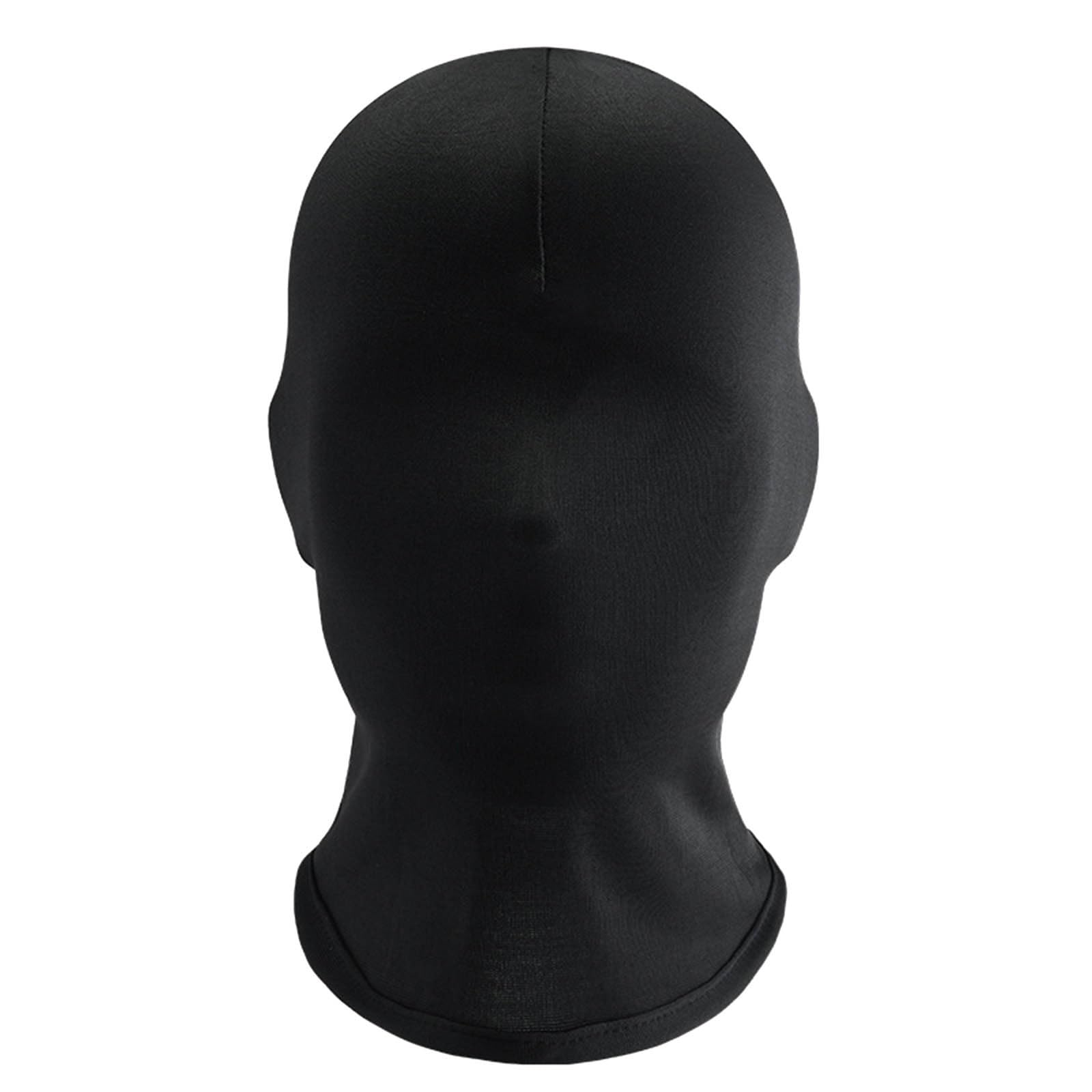 Black Full Face Mask Halloween Mask Faceless Skin Zentai Hood Masks Full Head Cover Spandex Masks Morph Face Cover for Unisex Adult Men Women Halloween Dress Up Party Costume Cosplay