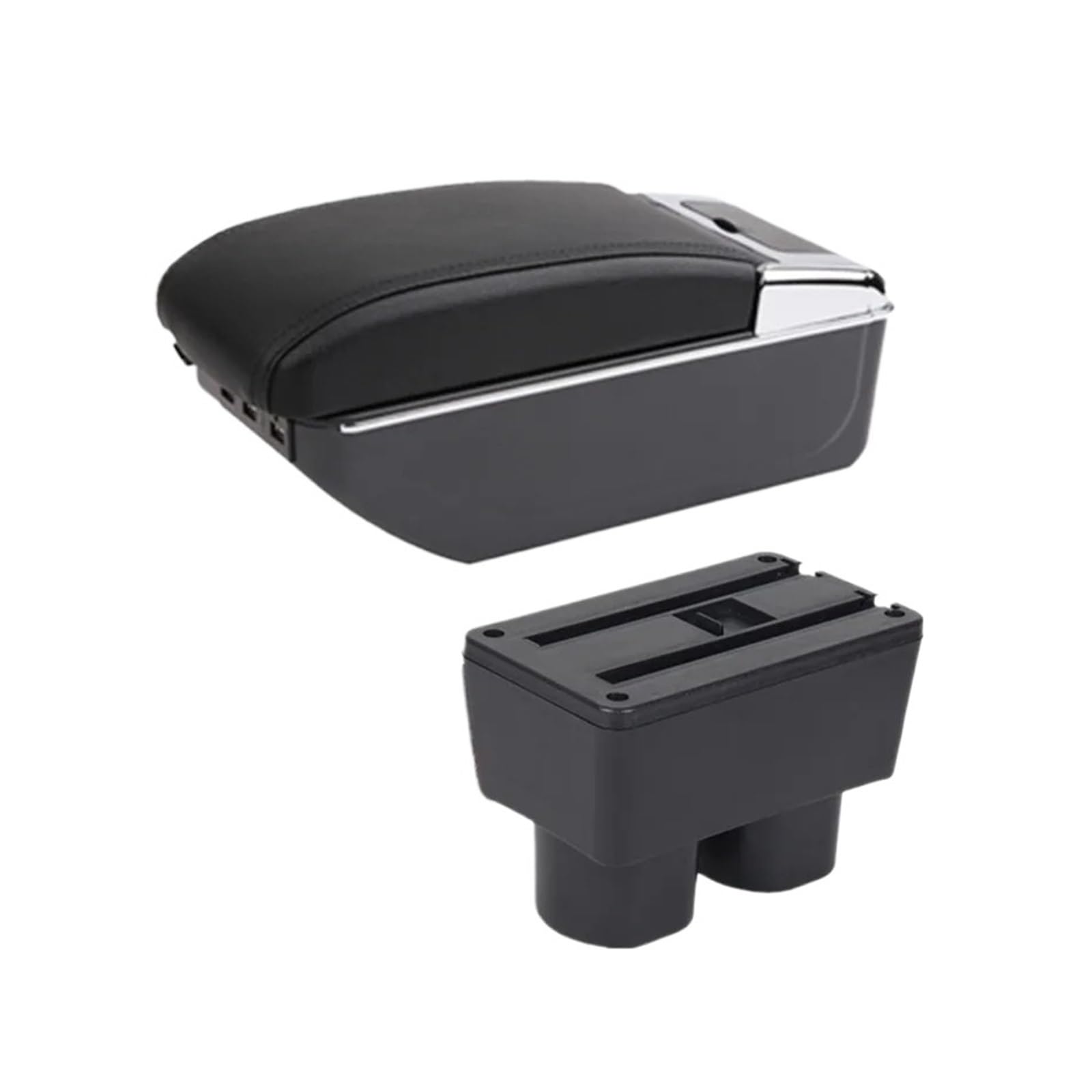 UMDJJU For Toyota For Avanza For Rush Car Armrest Box Storage Interior Dedicated Retrofit Accessories Car Centre Console Armrest Box(C black line 7USB)