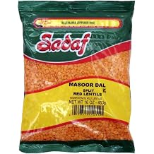 Sadaf Red Lentils Split - Masoor Dal - Split Red Lentils for Cooking & Food Flavoring - Split Lentils - Middle Eastern Cuisine - Kosher - 16 Oz Resealable Bag