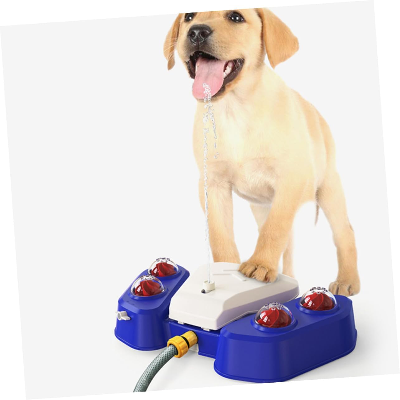 BESPORTBLE Pet Funny Water Fountain Multifunctional Sprinkler and Bathing Toy for Dogs Automatic Drinking Water Dispenser for Puppies Blue