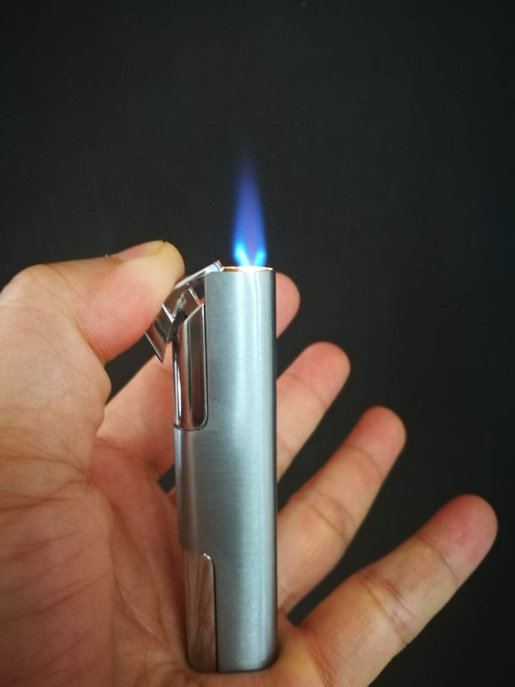 Ultra-Thin Lighter Jet Torch Flame Windproof Lighter for Women Fine Gift(Color Random,Come Without Butane)
