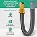 Crucial Vacuum Compatible With Dyson DC07 All Floors Hose Silver/Yellow No. 904125-51