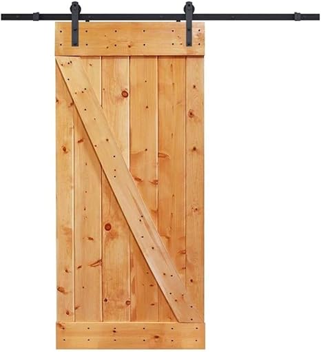 Amazon Com Misc 36 In X 84 Stained Sliding Knotty Pine Wood Interior Barn Door Slab Includes Hardware Tools Home Improvement