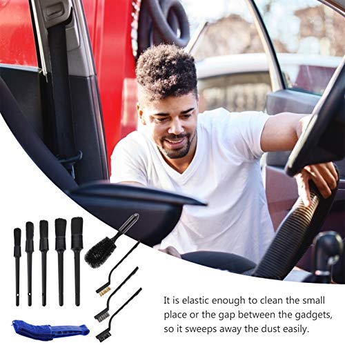 CLISPEED 10 Pçs/Set Carro Detalhando Escova de Nylon Respiradouro de Ar Do Carro Mais Limpo Ferramen