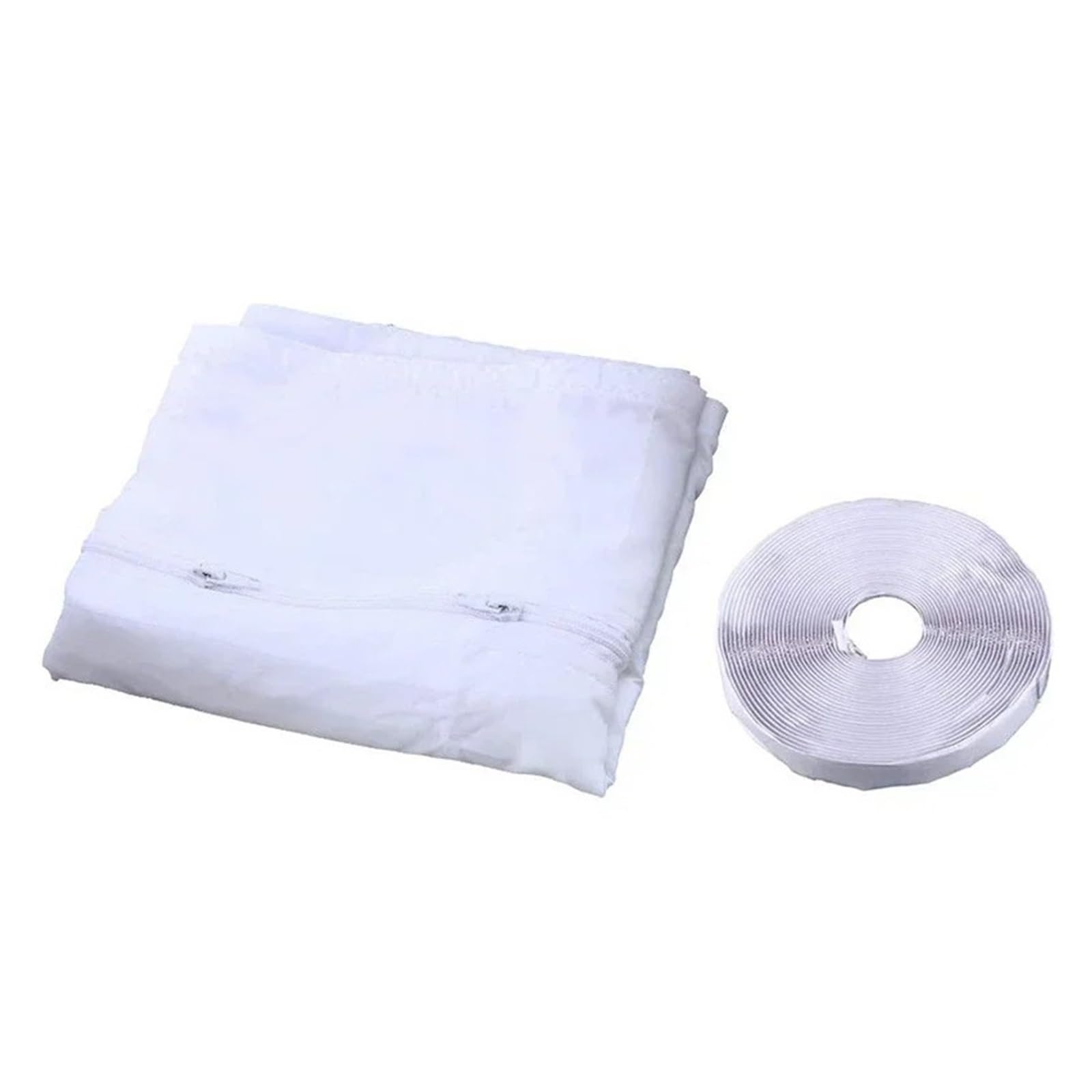TRDEWR Air Lock Window Seal For Portable Conditioner Flexible Cloth Sealing Plate With With Zip And Adhesive Fast Easy Installation(400CM)