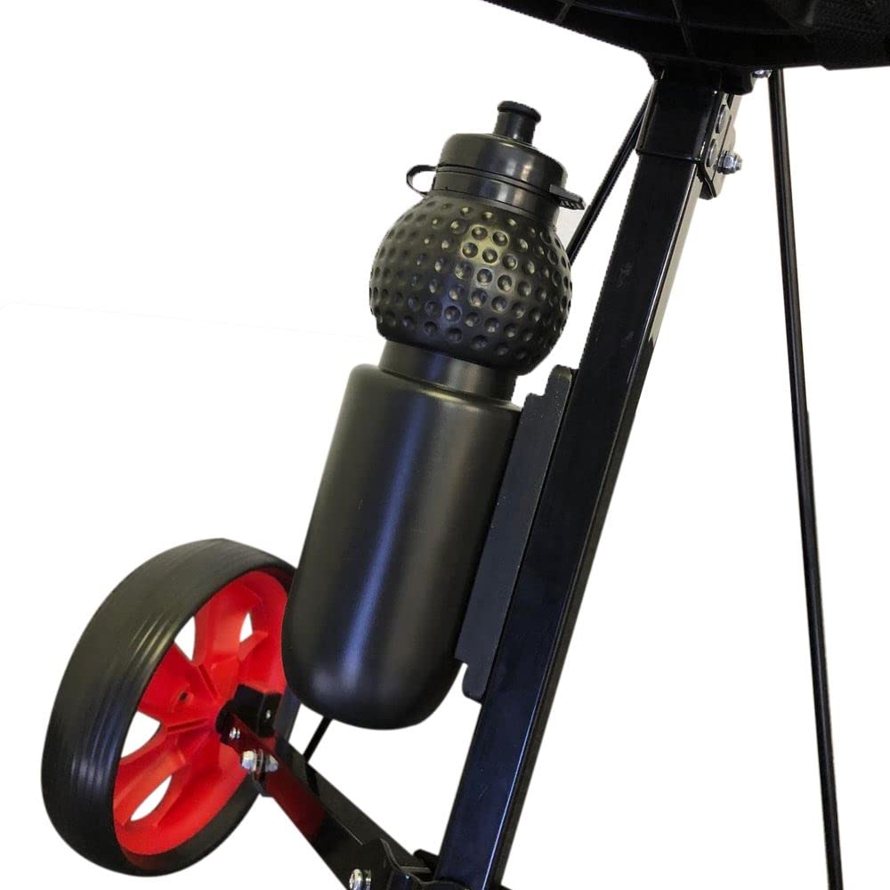 Ram Golf Carrito Plegable DE Acero DE 2 Ruedas con PORTABOTELLAS, Soporte para Tarjeta DE PUNTUACIÓN Y Ruedas Desmontables