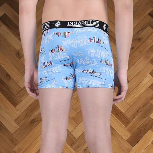Image of Men's Nylon Stretch Printed Trunk | Ultra-Soft, Breathable Innerwear for Men | Stylish & Supportive Fit