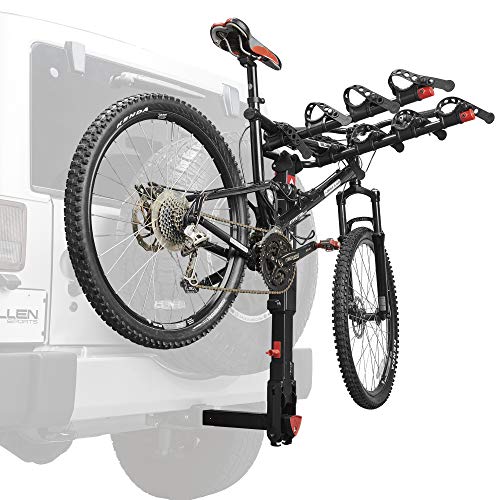 Allen Sports Premier Locking Quick Release 4-Bike Carrier For 2 Inch Hitch On Vehicles With Spare Tire, Model 400Qr, Black #TOP2